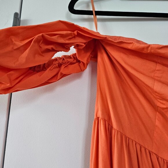 Staud Elio Puff-Sleeve Prairie Dress Size 10 - Picture 4 of 12